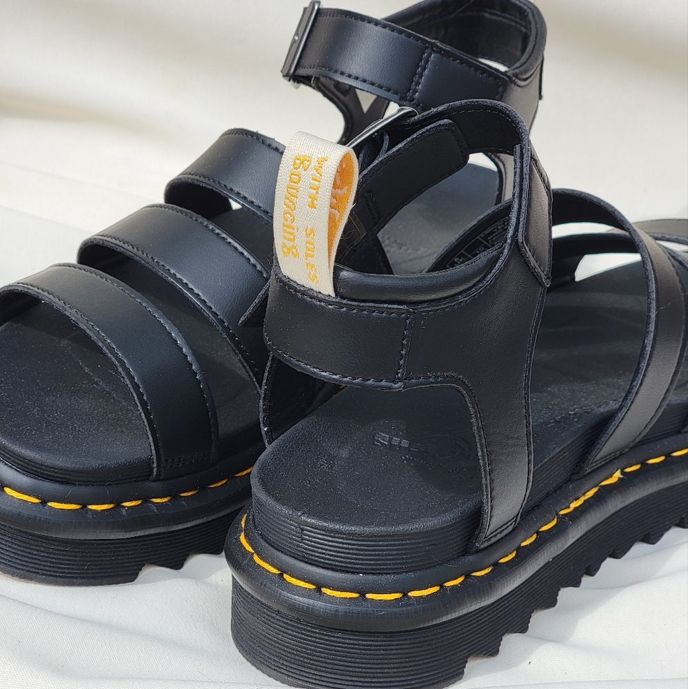 Black Vegan Blaire Dr. Martens women's sandals size 10 - Picture 4 of 5